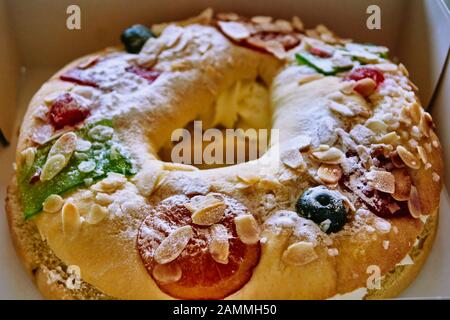 Traditioneller Kuchen zu weihnachten in spanien Stockfoto