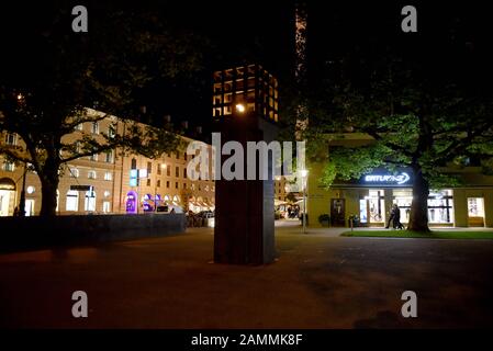 Denkmal am Platz der Opfer des Nationalsozialismus am Rande der Münchner Altstadt [automatisierte Übersetzung] Stockfoto