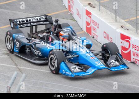 Toronto, Ontario, Kanada, 12. Juli 2019 - Felix Rosenqvist (10) - 2019 Honda Toronto Indy Stockfoto