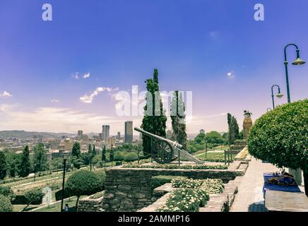 Canon bei Union Buildings in Pretoria, Südafrika. Stockfoto