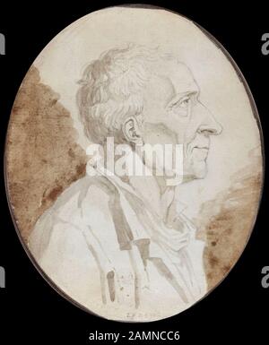 Francois Elie Vincent, Porträt von Charles Louis de Secondat, Baron de La Brède und de Montesquieu (1689 - 555) politischer Denker, Vorstufe der Soziologie, französischer Philosoph und Schriftsteller der Lumière. Stockfoto