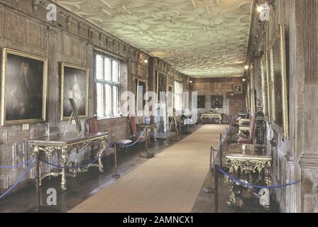 Die lange Galerie, Penshurst Place, Kent, England, Großbritannien Stockfoto