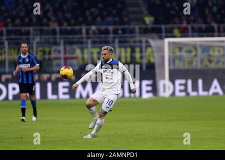 Mailand, Italien. Januar 2020. Italienische Serie A . FC Internazionale gegen Atalanta Calcio. Alejandro Gomez von Atalanta Bergamasca Calcio. Stockfoto