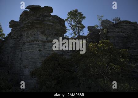 Windportal, Stones Hills in Sao Thome das Letras, Minas Gerais, Brasilien Stockfoto