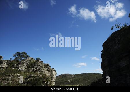 Windportal, Stones Hills in Sao Thome das Letras, Minas Gerais, Brasilien Stockfoto