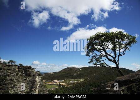 Windportal, Stones Hills in Sao Thome das Letras, Minas Gerais, Brasilien Stockfoto