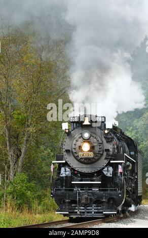 Nickel Plate Road Nr. 765 ist ein 2-8-4 "Berkshire' Typ Dampflokomotive für die Nickel Plate Road 1944 gebaut von der Lima Locomotive Works in Lima, O Stockfoto