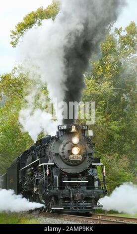 Nickel Plate Road Nr. 765 ist ein 2-8-4 "Berkshire' Typ Dampflokomotive für die Nickel Plate Road 1944 gebaut von der Lima Locomotive Works in Lima, O Stockfoto