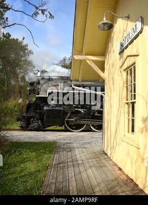 Nickel Plate Road Nr. 765 ist ein 2-8-4 "Berkshire' Typ Dampflokomotive für die Nickel Plate Road 1944 gebaut von der Lima Locomotive Works in Lima, O Stockfoto