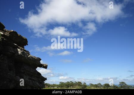 Windportal, Stones Hills in Sao Thome das Letras, Minas Gerais, Brasilien Stockfoto