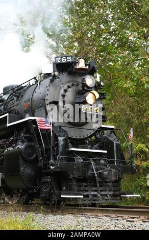 Nickel Plate Road Nr. 765 ist ein 2-8-4 "Berkshire' Typ Dampflokomotive für die Nickel Plate Road 1944 gebaut von der Lima Locomotive Works in Lima, O Stockfoto