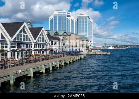 Küstenpromenade, Halifax, Nova Scotia, Kanada Stockfoto