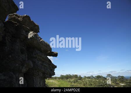 Windportal, Stones Hills in Sao Thome das Letras, Minas Gerais, Brasilien Stockfoto