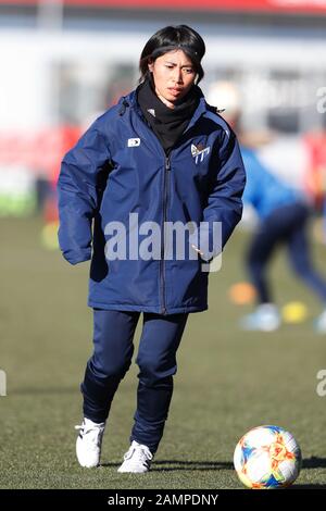 Yoko Tanaka (Huelva), 11. JANUAR 2020 - Fußball/Fußball: Spanische Partie der "La Liga Primera Iberdrola" zwischen dem Club Atletico de Madrid 1-0 Sporting de Huelva im Estadio Centro Deportivo Wanda Alcala de Henares in Alcala de Henares, Spanien. (Foto von Mutsu Kawamori/AFLO) Stockfoto