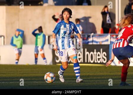 Yoko Tanaka (Huelva), 11. JANUAR 2020 - Fußball/Fußball: Spanische Partie der "La Liga Primera Iberdrola" zwischen dem Club Atletico de Madrid 1-0 Sporting de Huelva im Estadio Centro Deportivo Wanda Alcala de Henares in Alcala de Henares, Spanien. (Foto von Mutsu Kawamori/AFLO) Stockfoto