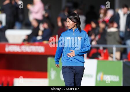 Yoko Tanaka (Huelva), 11. JANUAR 2020 - Fußball/Fußball: Spanische Partie der "La Liga Primera Iberdrola" zwischen dem Club Atletico de Madrid 1-0 Sporting de Huelva im Estadio Centro Deportivo Wanda Alcala de Henares in Alcala de Henares, Spanien. (Foto von Mutsu Kawamori/AFLO) Stockfoto