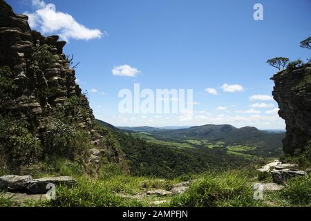 Windportal, Stones Hills in Sao Thome das Letras, Minas Gerais, Brasilien Stockfoto