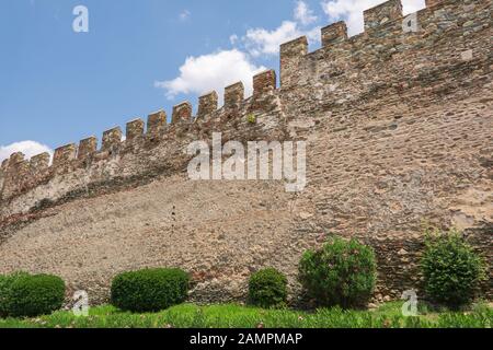 Byzantinischen Mauern von Thessaloniki, Griechenland Stockfoto