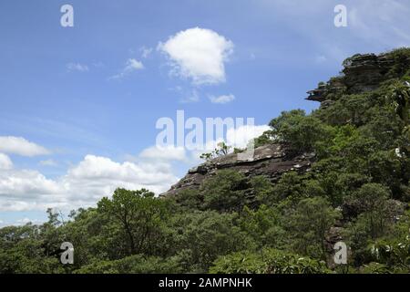 Windportal, Stones Hills in Sao Thome das Letras, Minas Gerais, Brasilien Stockfoto