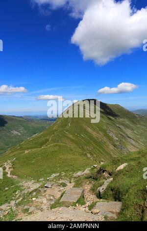 Blick auf St Sunday Crag Fell, Grisedale Forest, Ullswater, Lake District National Park, Cumbria, England, Großbritannien Stockfoto