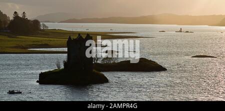 Schloss Stalker in Silhouette (3) Stockfoto