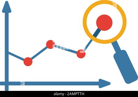 Symbol für vorausschauende Analyse. Einfaches flaches Element aus der crm-Sammlung. Symbol für kreative vorausschauende Analysen für Vorlagen, Software und Anwendungen Stock Vektor