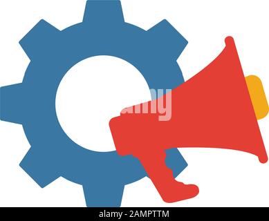 Symbol für Marketing-Automatisierung. Einfaches flaches Element aus der crm-Sammlung. Symbol für kreative Marketingautomatisierung für Vorlagen, Software und Anwendungen Stock Vektor