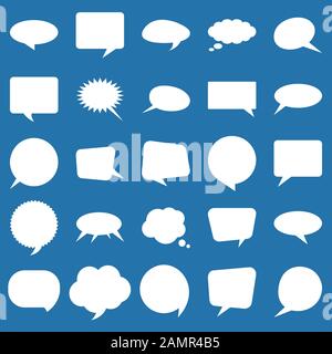 Sprechblasen eingestellt. Sammlung flacher Elemente für das Design. Stock Vektor