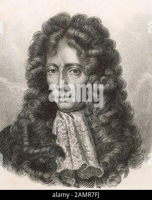Robert BOYLE (1627-1691) Anglo-Irischer Erfinder, Chemiker, Physiker Stockfoto