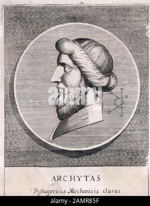 Archytas (428-347 v. Chr.) griechische Philosoph, Mathematikhistoriker und Staatsmann Stockfoto
