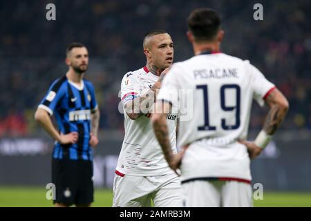 Mailand, Italien. Januar 2020. Radja nainggolan (cagliari calcio) während Inter vs Cagliari, italienische TIM-Cup-Meisterschaft in Mailand, Italien, 14. Januar 2020 Credit: Independent Photo Agency/Alamy Live News Stockfoto