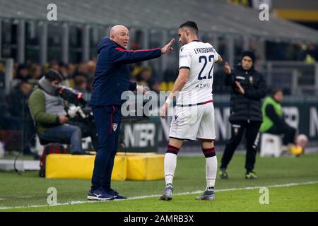 Mailand, Italien. Januar 2020. Rolando maran (cagliari calcio) während Inter vs Cagliari, italienische TIM-Cup-Meisterschaft in Mailand, Italien, 14. Januar 2020 Kredit: Unabhängige Foto-Agentur/Alamy Live News Stockfoto
