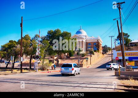 Santa Cruz County Historisches Gerichtsgebäude von 1904/05 in der US-mexikanischen Grenzstadt Nogales, AZ Stockfoto