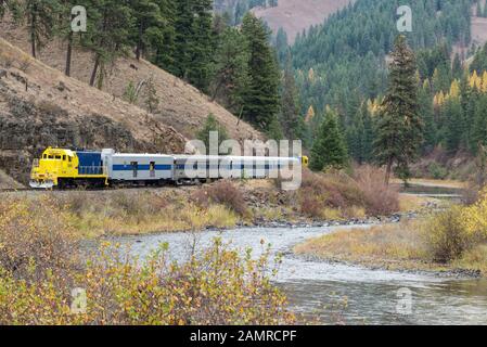 Eagle Cap Bummelzug im Grande Ronde River Canyon im nordöstlichen Oregon. Stockfoto