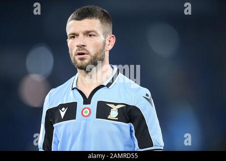 Rom, Italien. Januar 2020. Valon Berisha von SS Lazio beim italienischen Pokalspiel zwischen Lazio und Cremonese im Stadio Olimpico, Rom, Italien am 14. Januar 2020. Foto von Giuseppe Maffia. Kredit: UK Sports Pics Ltd/Alamy Live News Stockfoto