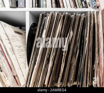 Schallplatten in der Liebe shop Stockfoto