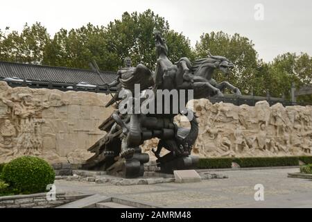 Kaiser Yu Denkmal. Dayu Myth Park. Wuhan, China Stockfoto