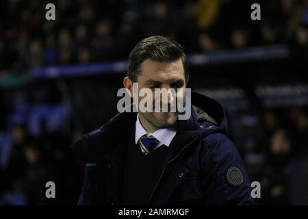 Shrewsbury, ENGLAND - 14. JANUAR Shrewsbury Town Manager Sam Ricketts während der dritten Runde des FA Cup Replay zwischen Shrewsbury Town und Bristol City in Greenhous Meadow, Shrewsbury am Dienstag, den 14. Januar 2020. (Kredit: Simon Newbury / MI News) Foto darf nur für redaktionelle Zwecke in Zeitungen und/oder Zeitschriften verwendet werden, Lizenz für kommerzielle Nutzung erforderlich Kredit: MI News & Sport /Alamy Live News Stockfoto