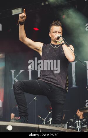 Kill II Dies live auf dem Bloodstock Open Air Festival 2016 Stockfoto