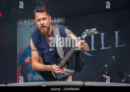 Kill II Dies live auf dem Bloodstock Open Air Festival 2016 Stockfoto