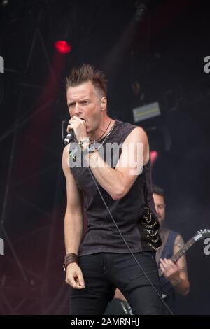 Kill II Dies live auf dem Bloodstock Open Air Festival 2016 Stockfoto