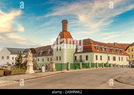 Kleinstadt Schrems in Oberösterreich. Stockfoto