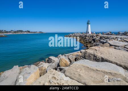 Anzeigen von Walton Leuchtturm, Santa Cruz, Kalifornien, Vereinigte Staaten von Amerika, Nordamerika Stockfoto