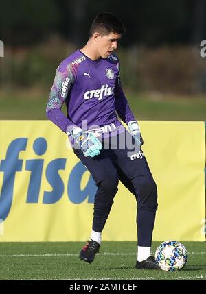 Orlando, Estados Unidos. Januar 2020. Torhüter Vinicius von SE Palmeiras beim Training in Orlando, Florida. Kredit: Cesar Greco/FotoArena/Alamy Live News Stockfoto