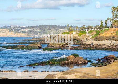 Küstennahe Winterszene. La Jolla, Kalifornien, USA. Stockfoto