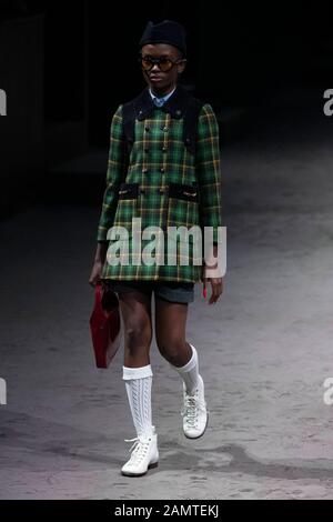 Mailand, Italien. Januar 2020. Gucci Herbst/Winter 2020/2021 Start- Und Landebahn während der Mailänder Fashion Week Men'Äôs Januar 2020 - Mailand, Italien 14.01.2020 weltweite Nutzung Credit: Dpa/Alamy Live News Stockfoto