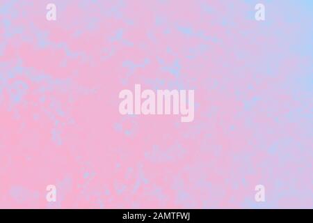 Pastellrosa Hintergrund mit blassfiligranen blauen Flecken. Rosa Aquarell abstrakter Hintergrund Stockfoto