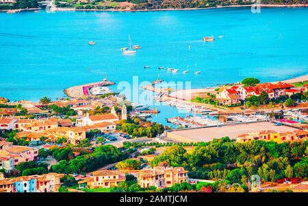 Porto Rotondo auf Golfo Aranci an der Costa Smeralda Sardinien Italien Reflex Stockfoto