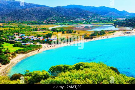 Chia Strand am Meere Reflex Stockfoto