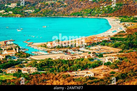 Porto Rotondo Golfo Aranci an der Costa Smeralda Sardinien Italien Reflex Stockfoto